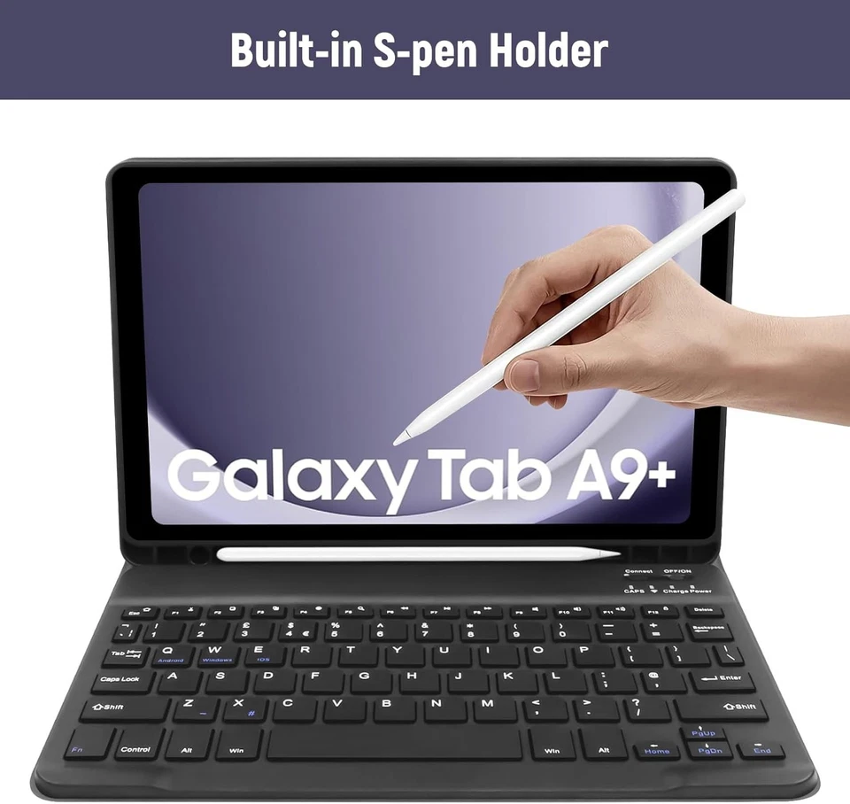 Keyboards for Samsung Tab A9 Plus SM-X216 X210 11 Inch 2023 Magnetic Tablet Cove - Image 4 of 4