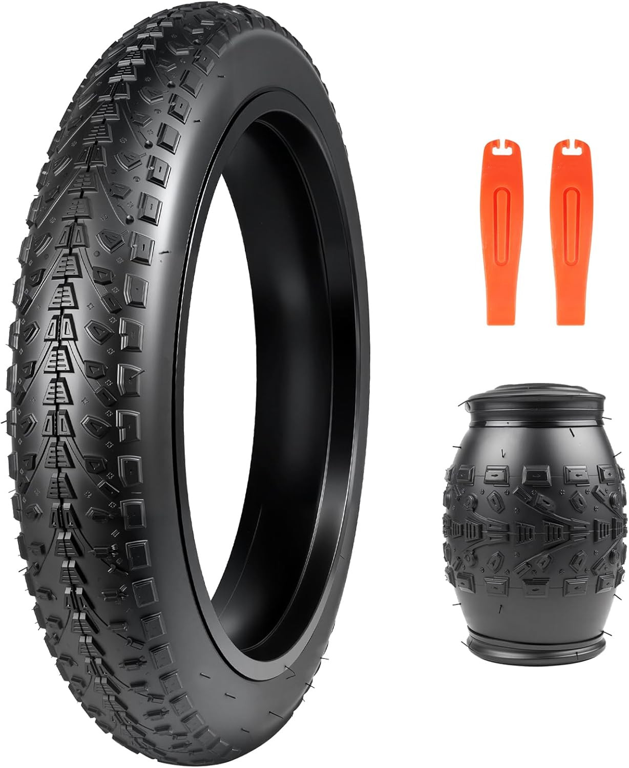 MEGHNA Bike Tire 20/24 X 3.0 Inch Mountain Bike Fat Tire 76-406 Foldable Tire Kn