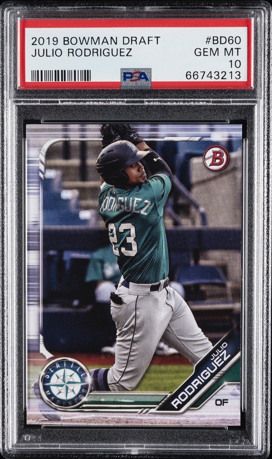 2019 BOWMAN DRAFT #BD60 JULIO RODRIGUEZ PSA 10