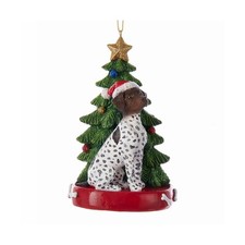 Kurt Adler German Shorthaired Pointer with Christmas Tree Ornament, 4.25"