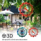 Owl Metal Wind Spinners Hanging Wind Spinners 3D Stainless Steel Hanging chwbL