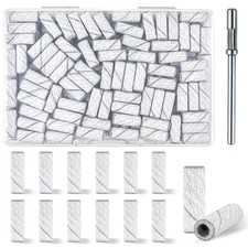 100 Pcs Small Sanding Bands Nail Drill Bits Mini Sanding Bands for Acrylic Nails