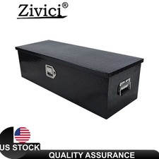 36x13x10 Black Diamond Plate Aluminum Truck Toolbox Utility Outdoor Storage