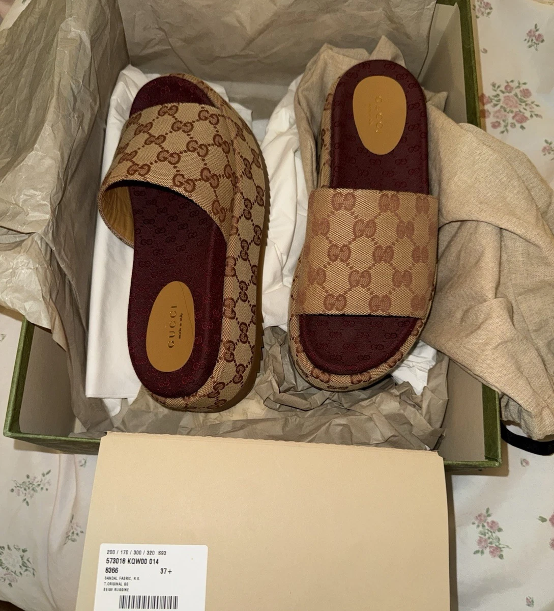 Gucci Red Slide Sandals for Men for sale | eBay