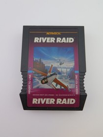 River Raid Intellivision Complete in Box CIB w/ Manual Overlays Tested & Working
