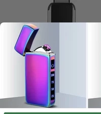 Lighter Rechargeable Plasma Windproof USB Electric Flameless Dual Arc Cigarette
