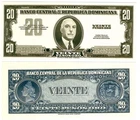 u Reproduction Note Dominican Republic 20 Pesos Oro 1958 Pick #83         1829R