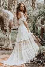 NWT Spell The Gypsy The Amelie Gown Off White Size M