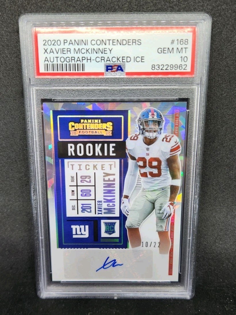 Xavier McKinney Panini Contenders #168 Autograph