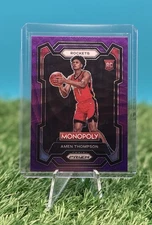 2023-24 Panini Prizm Monopoly Amen Thompson Purple Wave Prizm #33 (RC)