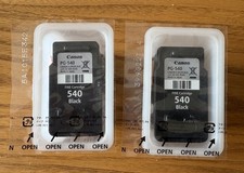 2 x Canon PG-540 Black Ink Cartridge For Pixma MG3150 Sealed But No Packaging