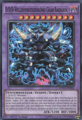 YuGiOh D/D/D-Wellenvergessenskönig Cäsar Ragnarok DOCS-DE044 Super Rare Good 1st