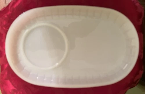 Vintage Federal Glass Milk Glass Soup And Sandwich Snack Plate/Tray Without Mug