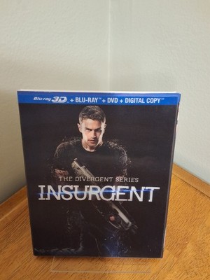 Insurgent Blu-Ray 3D + Blu-Ray + DVD + Digital Copy (2015) With Slip Cover