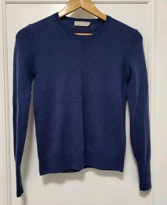 Everlane Med Blue Cashmere  Crewneck Sweater Sz XS