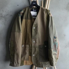 Comme des Garcons Homme HO-J017 Cotton Oxford Mixed Fabric Jacket S 2025SS JAPAN