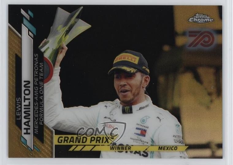 2020 Topps Chrome Formula 1 70th Anniversary Gold Refractor Lewis Hamilton 05pr