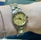 Rolex Oyster Perpetual Date 24 MM Two Tone Oyster Vintage Ladies Watch 6517