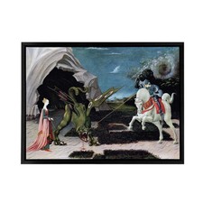 Paolo Uccello Saint George And The Dragon Framed Canvas Wall Art Print