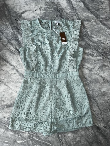 River Island Playsuit Size 12 New Mint Summer
