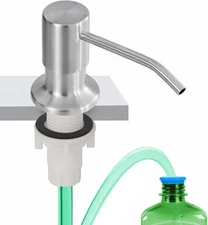 Kitchen Soap Dispenser with Extension Tube - Adjustable Under Sink Design
