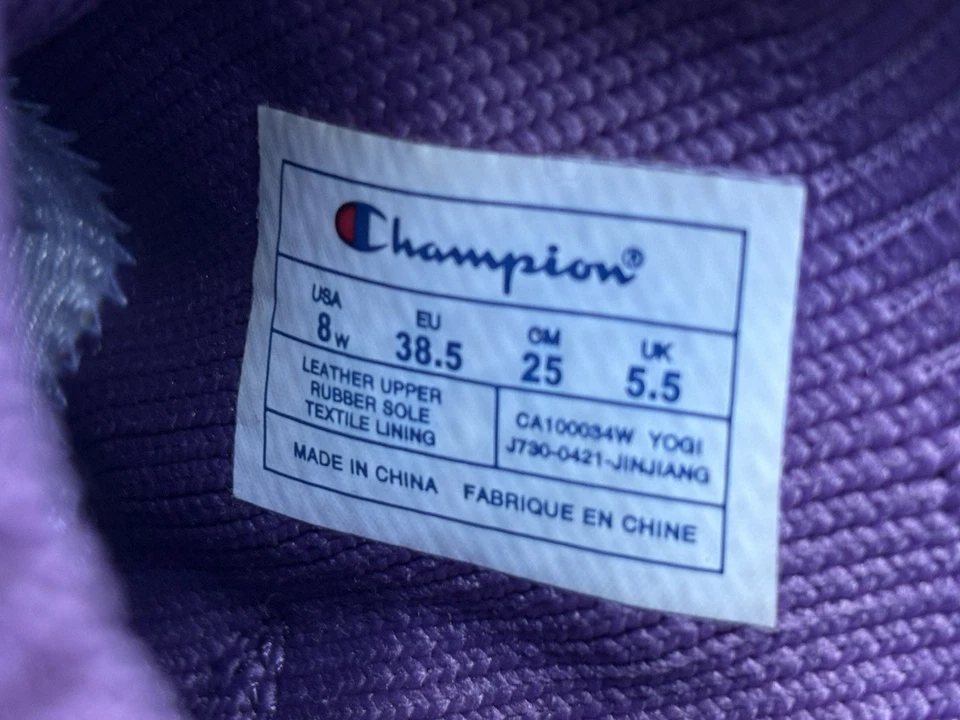 Zapato Champion Para Mujer Yogi Talla 8w Púrpura Floral Camuflado Calce Correr Activo Elastizado Foto 3 de 4