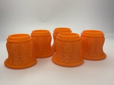 5 Fancy Orange Marble Displays- For 5/8" - 1 Marbles - Lot 7885