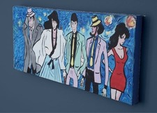  Quadro Lupin, Geghen Margot Zenigata, JHEMON Pop Art   Dipinto A Mano 