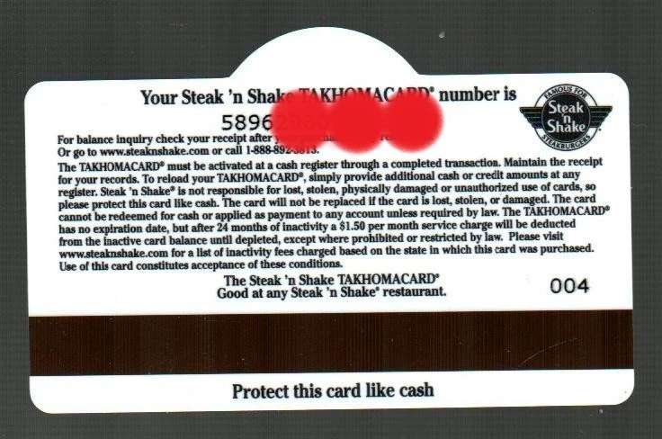 STEAK 'N SHAKE Mascots Goldie, Sizzle and Shaker, Die-Cut Gift Card ( $0 ) - Image 2 of 2