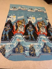 Vintage Star Wars Empire Strikes Back Twin Sheet Fabric 1979 Black Falcon