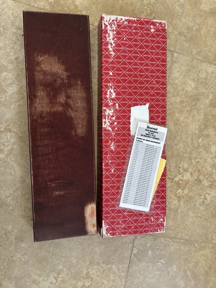 MICRÔMETRO INTERNO STARRET 833E FAIXA 4” A 40” COM ESTOJO DE MADEIRA ORIGINAL - Imagem 4 de 4