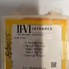 Ii-vi Infrared Si Reflector 1.75 X .375 Co2 Laser Mirror 10.6m Poeg Fguc