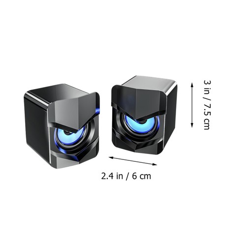 2 Pcs Mini -Sprecher Büro Lautsprecherboxen Für Computer USB-betriebene - 第 5/12 張圖片