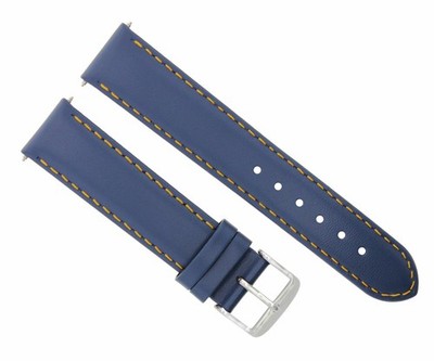 20MM SMOOTH LEATHER WATCH STRAP BAND FOR TISSOT PRC200 1853 WATCH BLUE OS