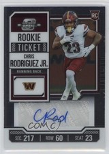 2023 Panini Contenders Optic Rookie Ticket Chris Rodriguez Jr #156 Auto 5d5