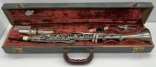 Vintage 1930s Noblet Paris Metal Clarinet Silver Plated Bb France Case 4213