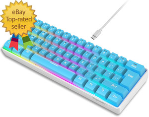 60% Wired Gaming Keyboard Small Ultra-Compact 61 Keys RGB Backlit 60 Percent