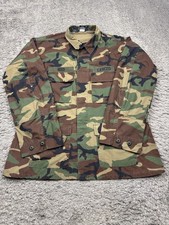 Military Combat Coat Men XL Long Propper BDU Woodland Camo Tactical Field Coat