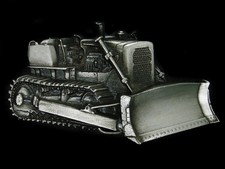 UE03158 NOS VINTAGE 1978 TRACK-TYPE BULLDOZER HEAVY MACHINERY BELT BUCKLE