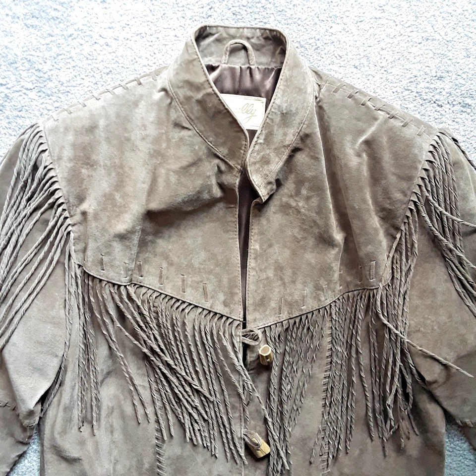 Scully Western светло-коричневый женщин маленький бахрома кожаная куртка L-9 стиль - Изображение 2 из 4