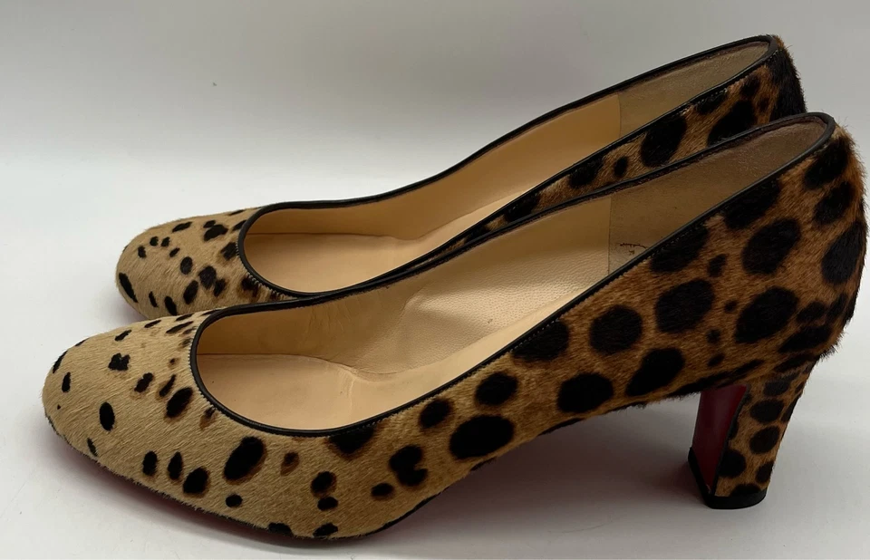 Christian Louboutin RE-SOLED Mistica 60 Pony Guepard Bloque Tacón Bomba talla 41 Foto 4 de 4