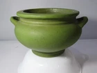 ROSEVILLE ART POTTERY CARNELIAN  MATTE GREEN ARTS & CRAFTS 2 HANDLED POT