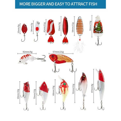 24 Days Fishing Countdown Calendar 2026 with Fishing Lures Set for Adults - Picture 10 of 12
