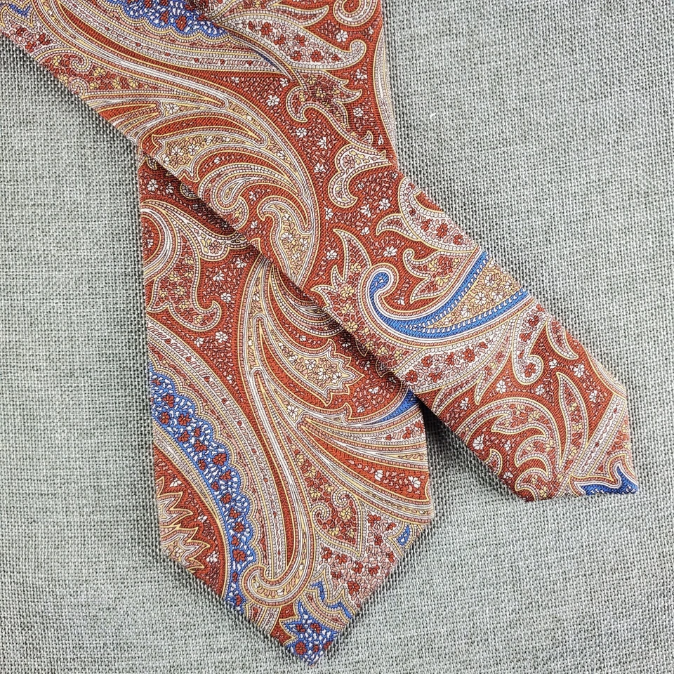 Corbatas Dolcepunta Para Hombre 59X3.25 Multicolor Paisley Seda Italia Diseñador Foto 3 de 4
