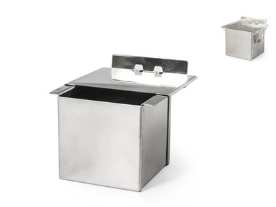 Croissantform Würfel mit Deckel Edelstahl 7x7x7 cm
