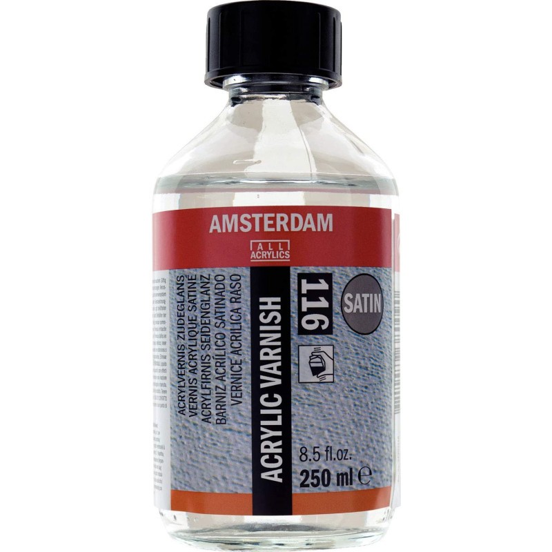 Amsterdam vernis satiné 116 acrylique protection tableau beaux-arts 250mL