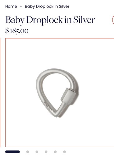 Marla Aaron Silver Drop Lock