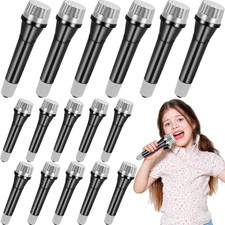 16 Pack Fake Toy Microphones Set, Plastic Microphone Props for Kids' Karaoke Sta