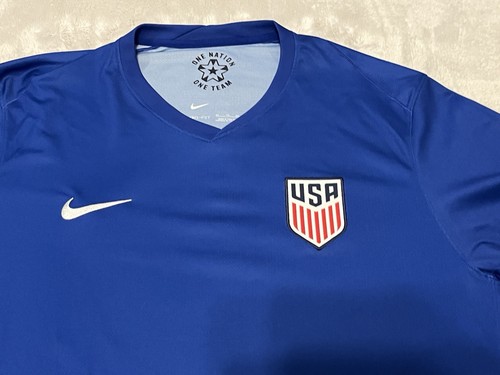 Nike Dri Fit Soccer Jersey 2XL USMNT 2024/25 Away Blue Men's FJ4277-417 - 第 2/9 張圖片