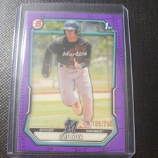 Luis Cova 2026 1st Bowman Prospect #BP-38 Purple Pattern /250 Miami Marlins